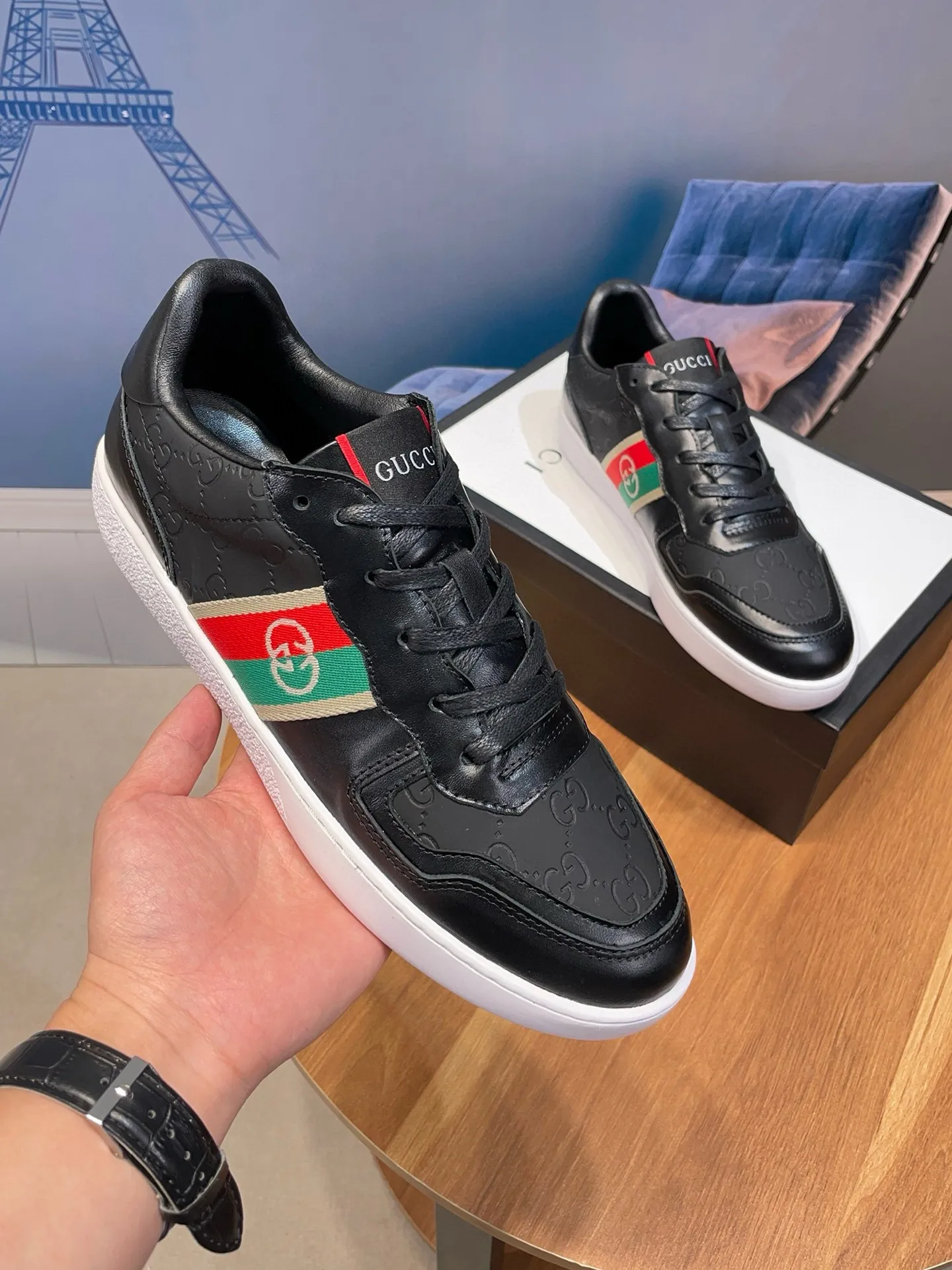 Men's clothing and shoes: 380💰New styles are here again! [Gucci Sports Men's Shoes] Gucci fashionable casual men's shoes🇨🇳Original 1:1 mold, new model debuts first💯Not high-profile but avant-garde, simple, low-key and fashionable, super versatile style🌿Made of original cowhide➕Sheepskin lining🎋The version is comfortable on the feet, first-class workmanship🍍Number: 38-44, customized 45